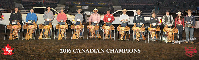 2016 Canadian Pro Rodeo Champions