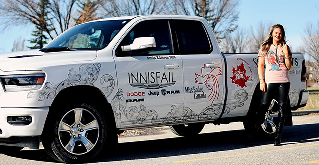 Miss Rodeo Canada with Innisfail Chrysler