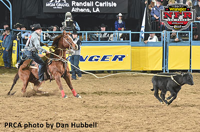 Randall Carlisle - Round 7 win on Little Fletch - Dan Hubbell PRCA photo - click to enlarge