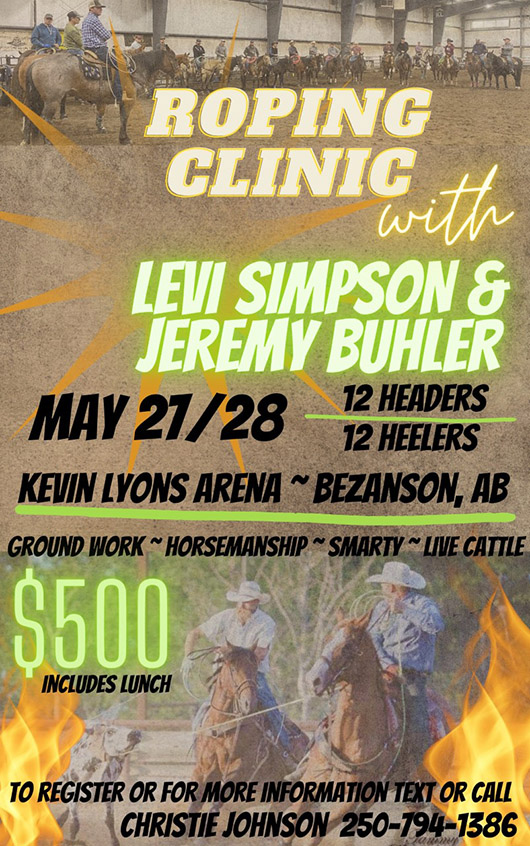 LEVI SIMPSON - JEREMY BUHLER TEAM ROPING CLINIC May 27-28