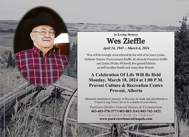 Wes Zieffle Memorial Service
