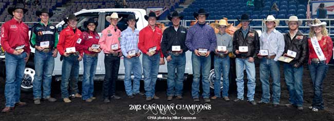 2012 Canadian Pro Rodeo Champions