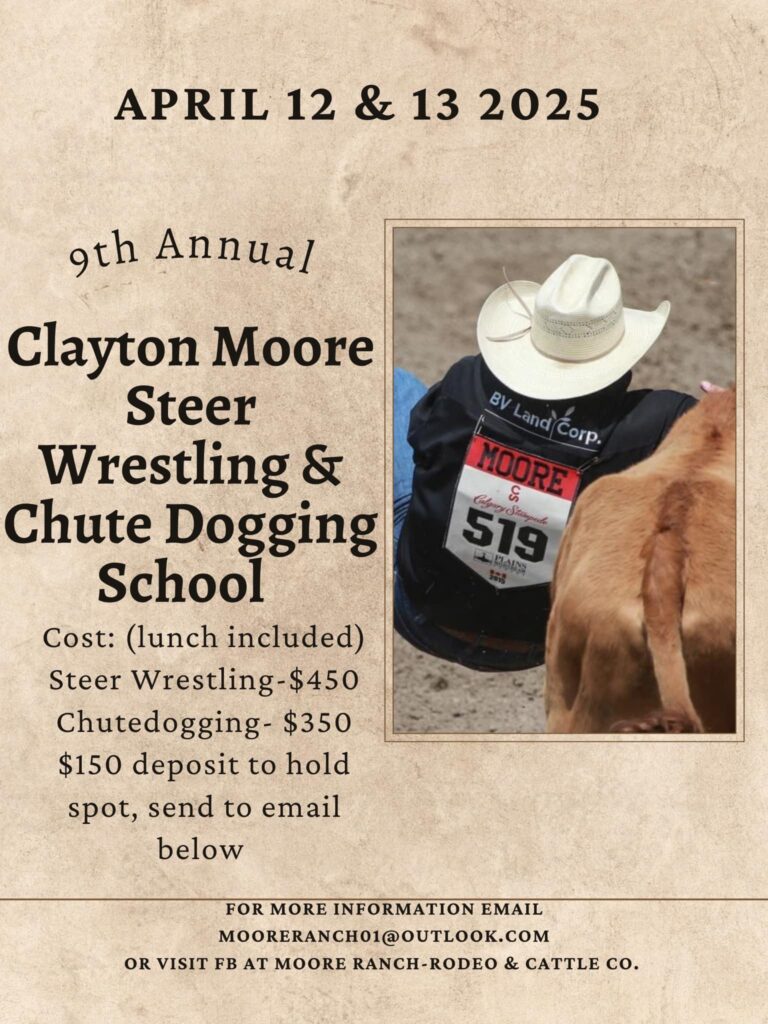 Clayton Moore Steer Wrestling & Chute Dogging School