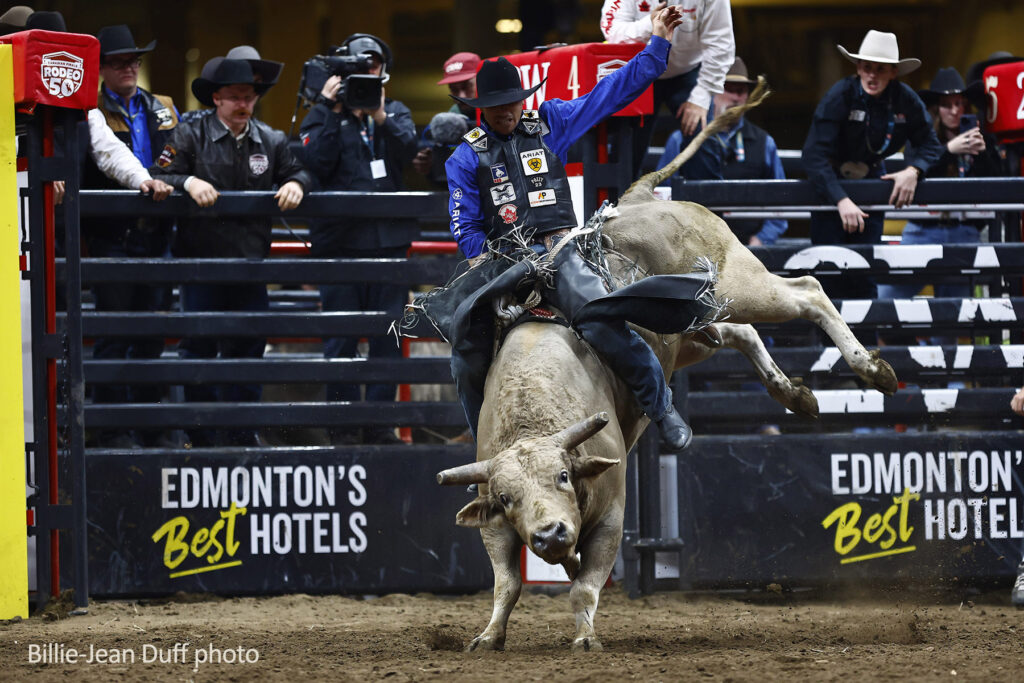 Edgar Durazo - 2025 Canadian Finals Rodeo photo by Billie Jean Duff