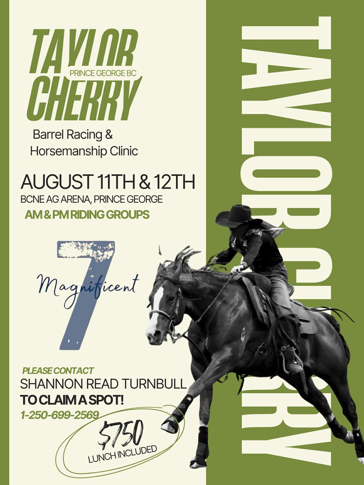 Taylor Cherry Barrel Racing & Horsemanship Clinic