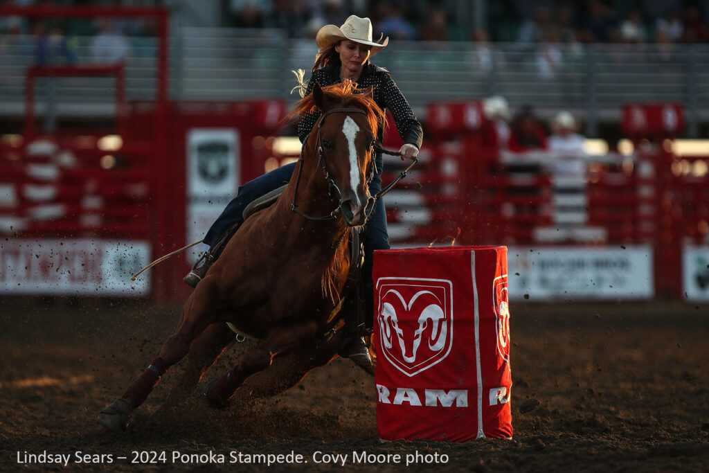 Lindsay Sears - 2024 onoka Stampede Barrel Racing Champion. Covy Moore photo