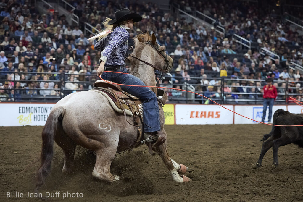 Breakaway roper Aubrey Ross. 2025 CFR photo by Billie-Jean Duff