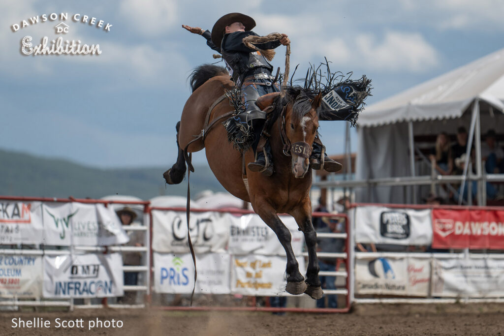 Zeke Thurston - Dawson Creek Stampede Saddle Bronc Champion. Shellie Scott photo