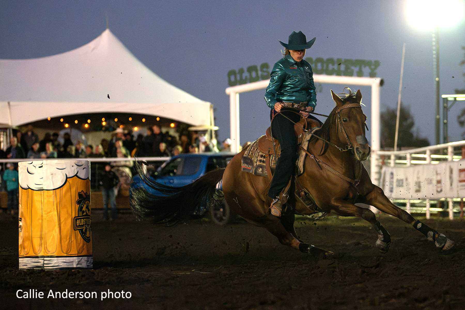 Kirby Penttila - 2026 Oldstoberfest Barrel Racing Winner. Callie Anderson photo